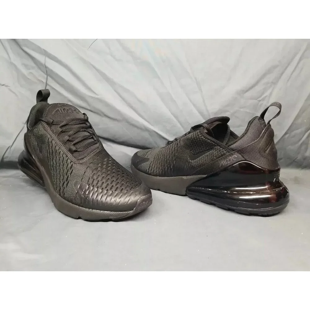 Nike Boys Air Max 270 (GS) Sneakers Mesh Triple Black Size 4Y NEW IN BOX! - Picture 1 of 12